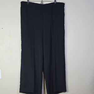 J. Crew Jaime Wide Leg Elasticc Waist Black Trousers Pants Size 18 NwT.